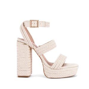 RAYE X Revolve Akita Platform Sandal Heels Natural Women's 7